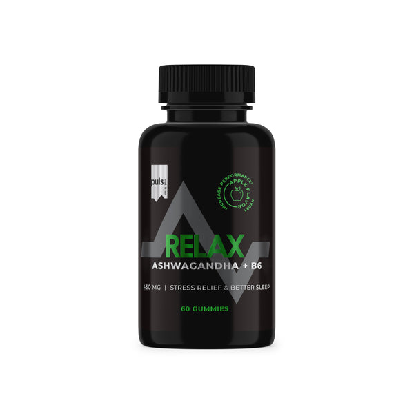 PULS Relax Ashwagandha+ B6 (8 jars x 60 gummies)